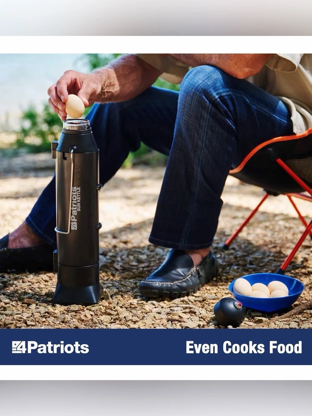 4PATRIOTS Sun Kettle Portable Solar Water Heater Camping & Emergencies, 16.9 oz